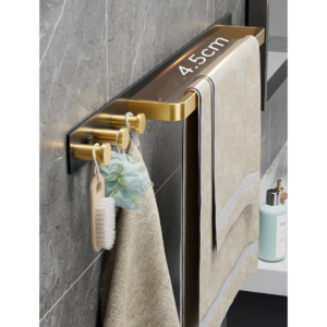 Buy Towel Rail with Hook Perforation Three Rod Storage Rack Online - Accessories - Bathroom accessories - 2 - NZ Depot Delivery