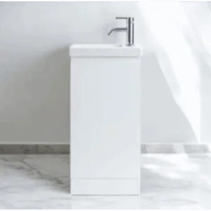 Buy Vanity - Misty Series 400F White Online - Vanities - Freestanding - Square Basin - 1 - NZ Depot Delivery