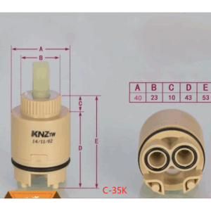 Ceramic Spool Cartridge Faucet Cartridge Mixer Khaki 35mm, Plumbing Accessories - NZ DEPOT