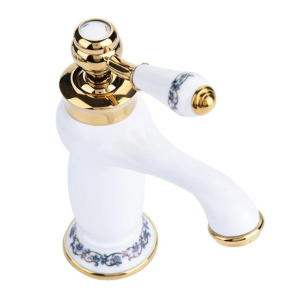 Basin Mixer -  Vintage Floral Ceramic Single Handle Mixer White, Basin Mixer - NZ DEPOT