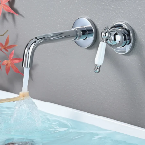 Bath Spout - Retro Style Vintage Wall Mount Single Handle Chrome Bathroom Sink Faucet, Bath Mixer - NZ DEPOT