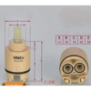 Ceramic Spool Cartridge Faucet Cartridge Mixer Khaki 35mm, Plumbing Accessories - NZ DEPOT