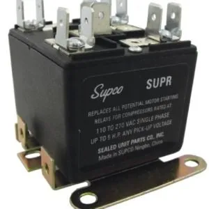 Buy Supco Compressor Parts - Universal Potential Relay 0-5Hp SUPR Front View