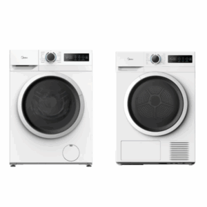Midea White Laundry Combo  - 8KG Wash Front Load Washing Machine + 8kg Heat Pump Dryer (Copy) - Combos - MF110W80B/W-AU+MD110H80/W-AU-1 - NZ DEPOT