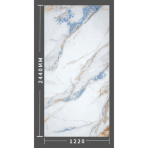 PVC UV Marble Stone Board - Bruno Blue, Waterproof decorative sheet - NZ DEPOT