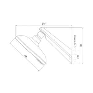 Buy Shower Head Methven Satinjet Koha MKII Wall Shower on Upswept Arm 30x195mm - KHUACPGR Online - Methven Shower Slide & Mixer Range - - 2 - NZ Depot Delivery