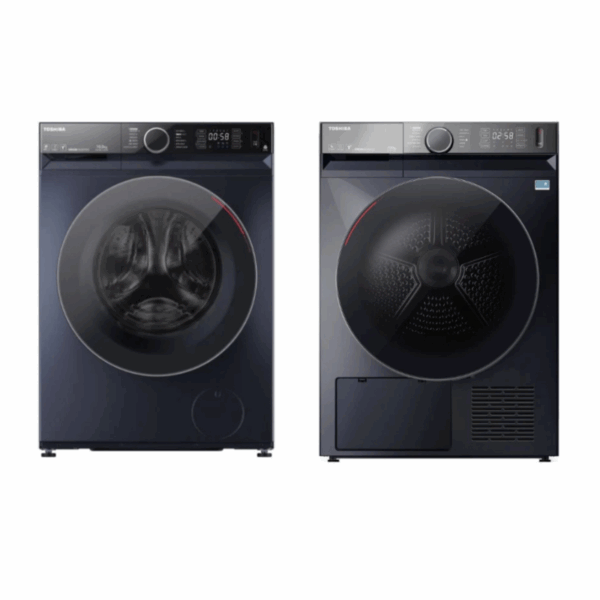 Toshiba White Laundry Combo  - 10KG Front Load Washing Machine + 10kg Heat Pump Dryer - Combos - TW-BK110GF4AU(MG)+TD-BP110GHAU(MG)-1 - NZ DEPOT