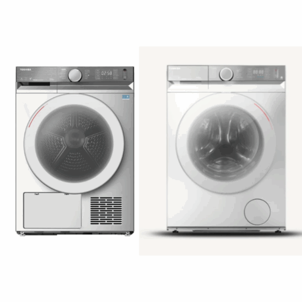 Toshiba White Laundry Combo  - 9KG Front Load Washing Machine + 10kg Heat Pump Dryer - Combos - TW-BK100GF4AU(WS)+TD-BP110GHAU(WS)-1 - NZ DEPOT