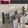 Towel Shelf - Black Space Aluminum Bathroom Shelf Towel Rack 2200-12, Bathroom accessories - NZ DEPOT