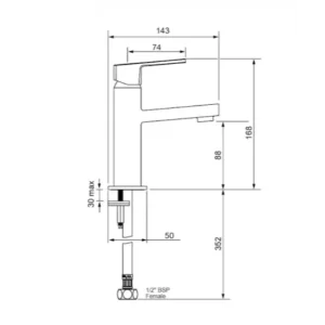 Buy Basin Mixer - Methven Blaze 210x275mm - BLBCP Online - Methven Shower Slide & Mixer Range - - 2 - NZ Depot Delivery
