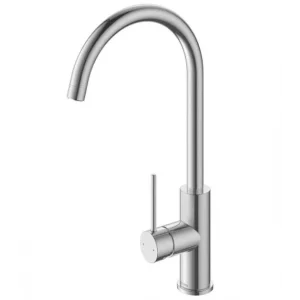Buy Kitchen Sink Mixer - METHVEN Minimalist MK2 Sink Mixer Goose Neck Brushed Nickel Online - Methven Shower Slide & Mixer Range - - 1 - NZ Depot Delivery