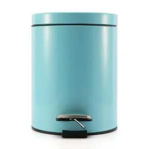 Buy SOGA 4X 12L Foot Pedal Stainless Steel Rubbish Recycling Garbage Waste Trash Bin Round Blue Online - Home & Living/Kitchen & Dining/Kitchen Storage/Kitchen Bins - 2 - NZ Depot Free Shipping