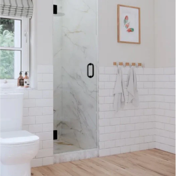 Shower Glass - Stream Series Tight space configurability 600-800mm Black, Frameless Shower - NZ DEPOT