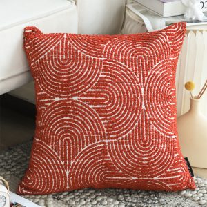 SOGA 2X 50cm Throw Pillow Burgundy Cinnabar Perfect Burnt Indoor and Outdoor Corded for Home Decor, Furniture, Living Room Furniture, Occasional Chairs, , ,  - NZ DEPOT 2
