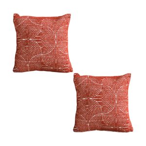 SOGA 2X 50cm Throw Pillow Burgundy Cinnabar Perfect Burnt Indoor and Outdoor Corded for Home Decor, Furniture, Living Room Furniture, Occasional Chairs, , ,  - NZ DEPOT 1