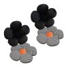 SOGA 2X Black Flower Cushion Shaped for Floor and Sitting Throw Pillow, Furniture, Living Room Furniture, Occasional Chairs, , ,  - NZ DEPOT 1