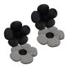 SOGA 2X Black Flower Cushion Shaped for Floor and Sitting Throw Pillow, Furniture, Living Room Furniture, Occasional Chairs, , ,  - NZ DEPOT 1