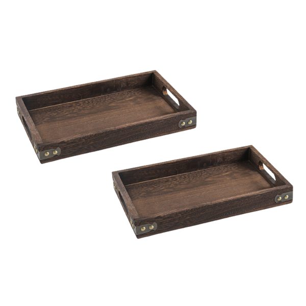 SOGA 2X Large Walnut Rectangle Wooden Tray Breakfast Dinner Serving Board Tea Set Holder Kitchen Home Decor, Kitchenware, Table Top, Servingware, Servingware Platter, ,  - NZ DEPOT 1