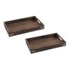SOGA 2X Medium Walnut Rectangle Wooden Tray Breakfast Dinner Serving Board Tea Set Holder Kitchen Home Decor, Kitchenware > Table Top > Servingware > Servingware Platter, , , , ,  - NZ DEPOT 1