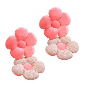 SOGA 2X Pink Flower Cushion Shaped for Floor and Sitting Throw Pillow, Furniture, Living Room Furniture, Occasional Chairs, , ,  - NZ DEPOT 1