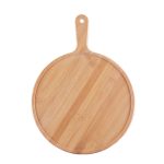 SOGA 6inch Blonde Round Premium Wooden Serving Tray Board Paddle with Handle Home Decor, Kitchenware, Table Top, Servingware, Servingware Platter, ,  - NZ DEPOT 1