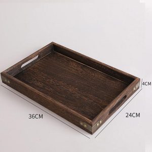 SOGA Medium Walnut Rectangle Wooden Tray Breakfast Dinner Serving Board Tea Set Holder Kitchen Home Decor, Kitchenware, Table Top, Servingware, Servingware Platter, ,  - NZ DEPOT 2