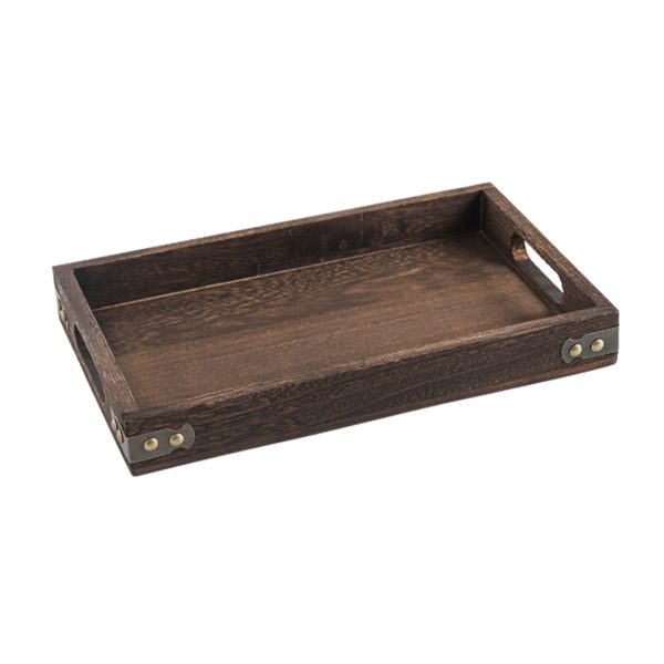 SOGA Small Walnut Brown Rectangle Wooden Tray Breakfast Dinner Serving Board Tea Set Holder Kitchen Home Decor, Kitchenware, Table Top, Servingware, Servingware Platter, ,  - NZ DEPOT 1