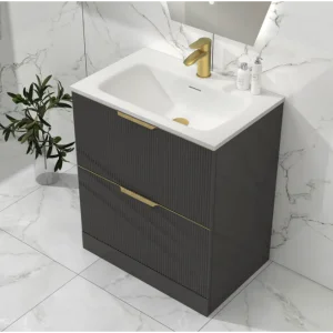 Buy Vanity - Bella Series 1000mm - Grey Online - Vanities - Freestanding - Square Basin - 6 - NZ Depot Delivery