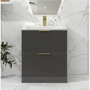 Buy Vanity - Bella Series 1000mm - Grey Online - Vanities - Freestanding - Square Basin - 1 - NZ Depot Delivery