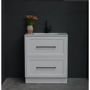 Buy Vanity - Jess Series Freestanding - 100% Water Proof 1000mm In White Online - Vanities - Freestanding - Square Basin - 1 - NZ Depot Delivery