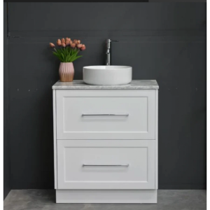 Vanity - Jess Series Freestanding With Quartz Stone Counter Top 900mm In White, Freestanding - Square Basin - NZ DEPOT