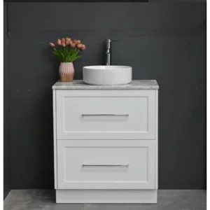 Buy Vanity - Jess Series Freestanding With Quartz Stone Counter Top 900mm In White Online - Vanities - Freestanding - Square Basin - 1 - NZ Depot Delivery