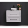 Vanity  - Jess Series White Shaker Style Vanity with Stone Top 900, Wall Hung - NZ DEPOT