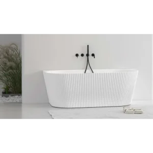 Buy Freestanding Bath Tub Acrylic Back To Wall Curved 1700mm Online - Baths - FreeStanding Bath Tub - 1 - NZ Depot Delivery