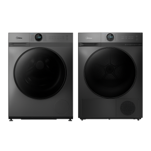 Midea Laundry Combo  - 9KG Steam Wash Front Load Washing Machine + 9kg Heat Pump Dryer - Combos - MF200W90WB/T+MD200H90WB/T-AU-1 - NZ DEPOT