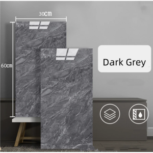 PVC Dark Grey wall tiles sticker -30x60 cm 10 Pcs, Waterproof decorative sheet - NZ DEPOT