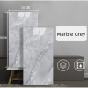 PVC marble grey wall tiles sticker -30x60 cm 10 Pcs, Waterproof decorative sheet - NZ DEPOT