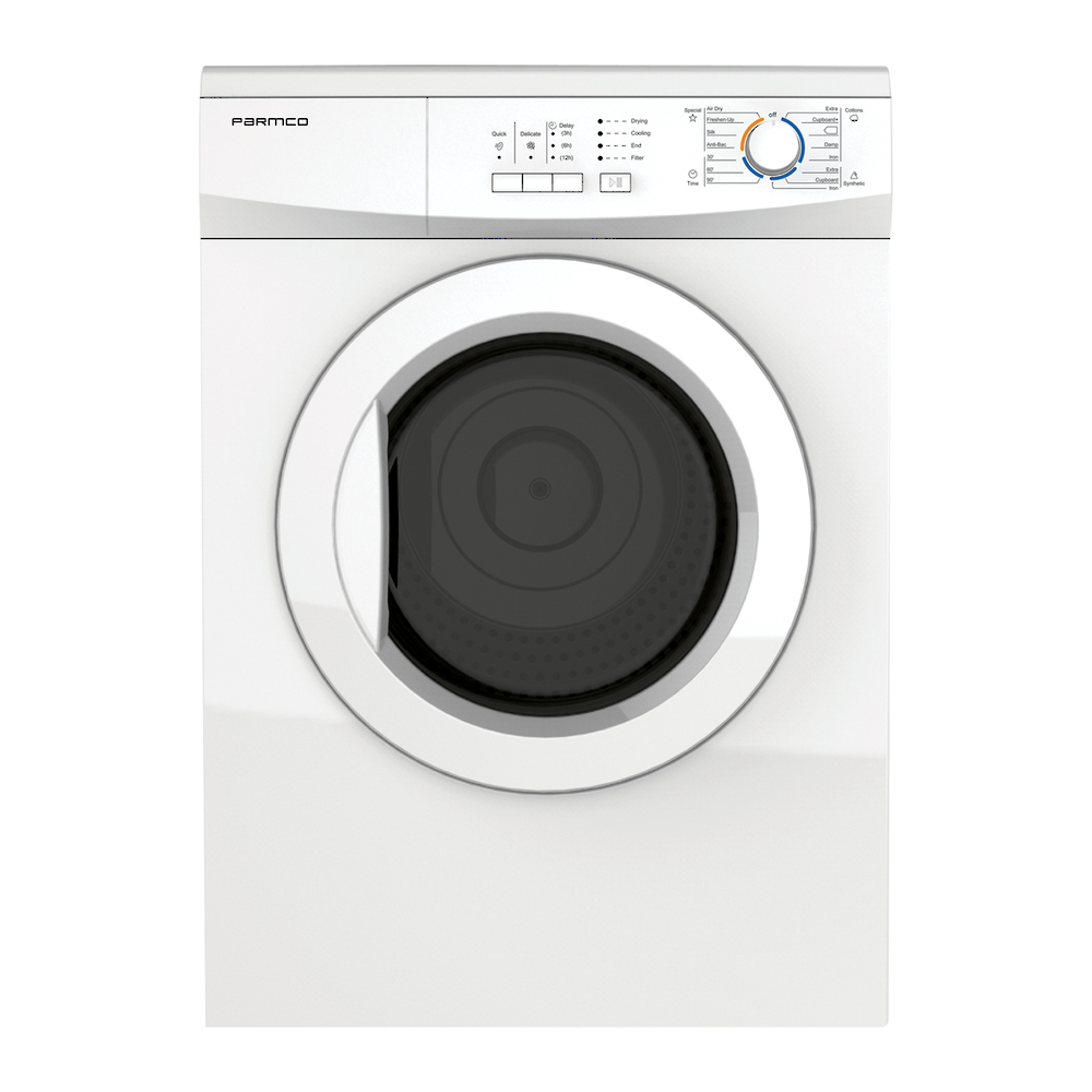 Parmco 7KG Air Vented Dryer, White - Dryers - DR7WAV 1 Parmco 7KG Air Vented Dryer, White - NZDEPOT