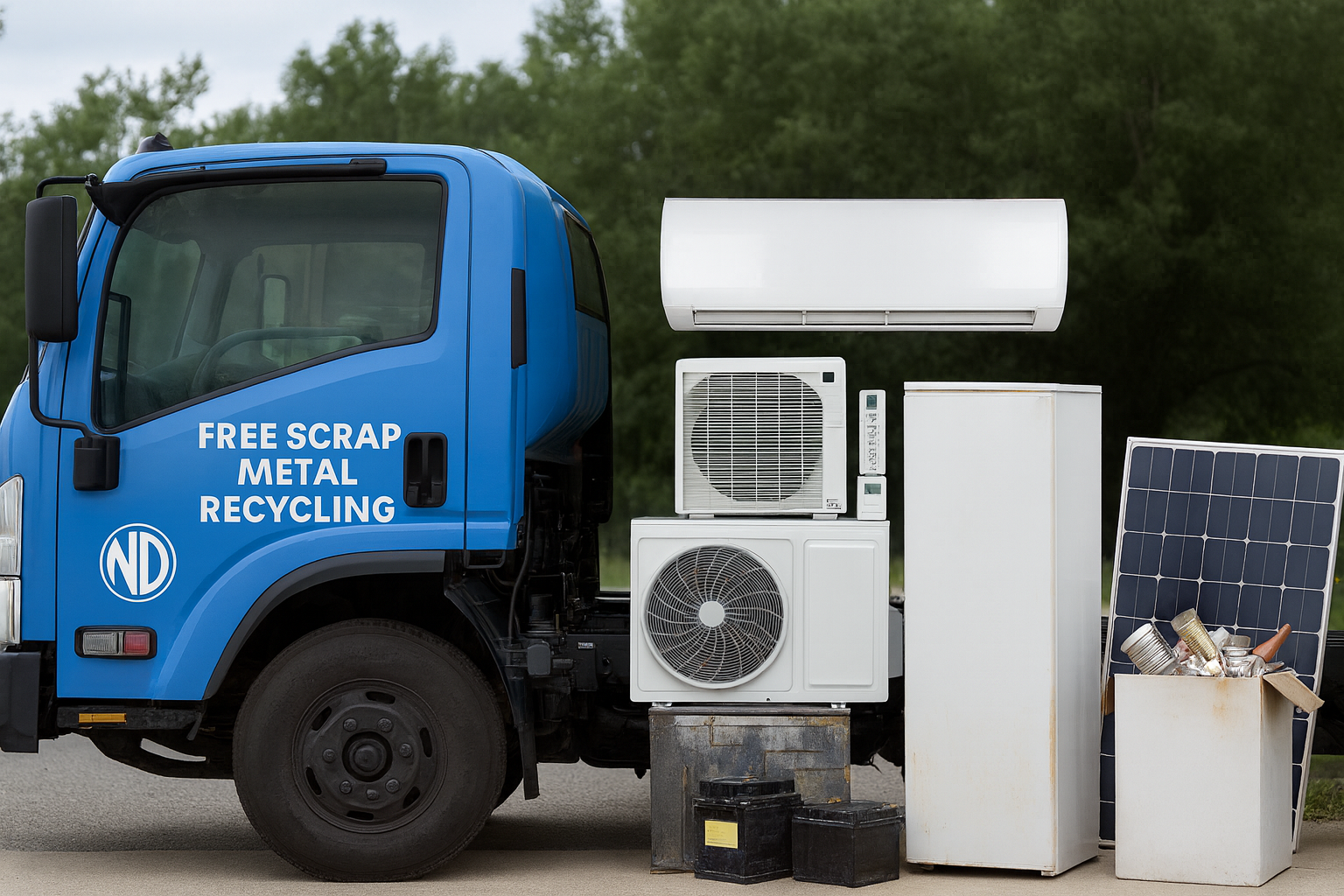 FREE Scrap Metal & Appliance Recycling Pickup in Auckland 1 A truck from NZ Depot, providing a free scrap metal pickup Auckland service.