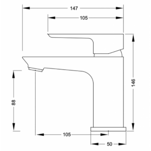 Buy Basin Mixer -  Goccia Black All Pressure Online - Aquatica Tapware -  - 2 - NZ Depot Delivery
