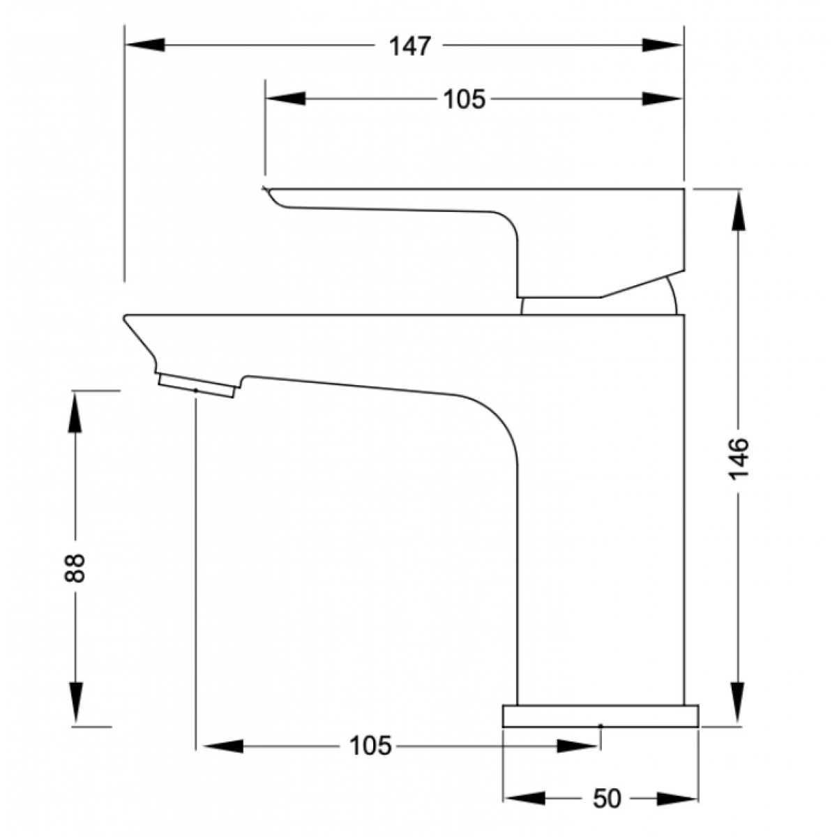 Basin Mixer - Goccia Black All Pressure - GO BASMAP BLK - Aquatica Tapware - 2 - NZ DEPOT Bathroom Buy Basin Mixer - Goccia Black All Pressure Online - Aquatica Tapware - - 2 - NZ Depot Delivery