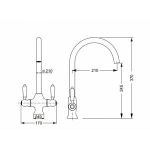 Buy Kitchen Sink  Mixer - Deja Vu Brush Ross Gold Online - Aquatica Tapware -  - 2 - NZ Depot Delivery