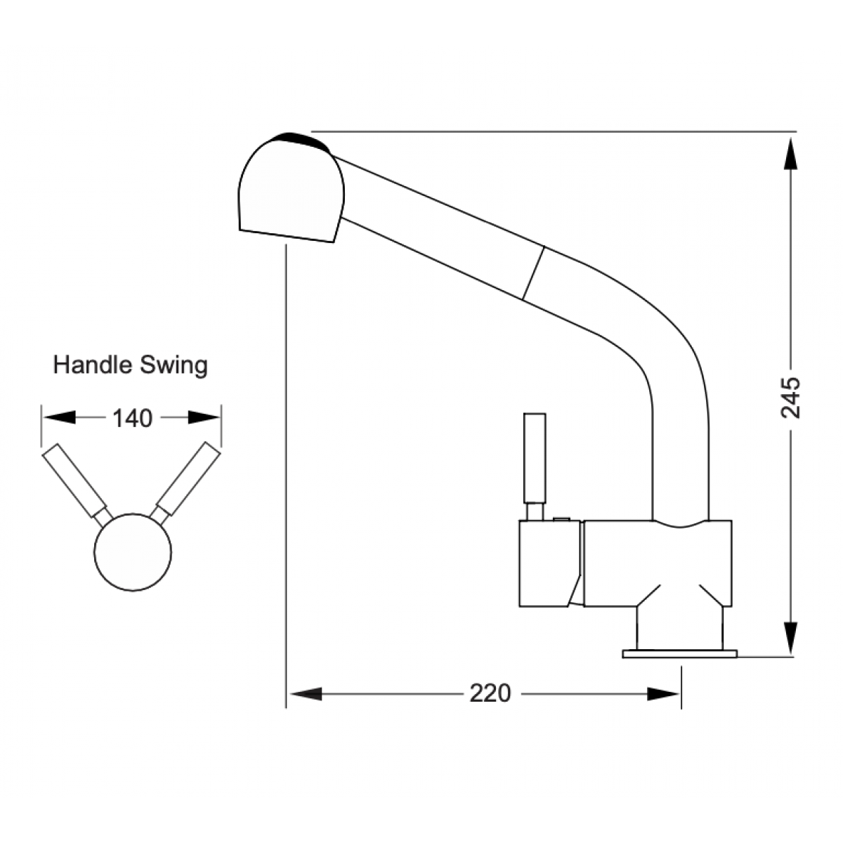 Kitchen Sink Mixer - Xera Sink Mixer Pullout Spray Chrome - X1 SMPS - Aquatica Tapware - 2 - NZ DEPOT Bathroom Buy Kitchen Sink Mixer - Xera Sink Mixer Pullout Spray Chrome Online - Aquatica Tapware - - 2 - NZ Depot Delivery