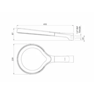 Buy Shower Head Methven Aurajet Aio Overhead Drencher Black 30x195mm - AOOSBK Online - Methven Shower Slide & Mixer Range - - 2 - NZ Depot Delivery