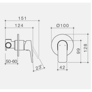 Buy Shower Mixer - Caroma Morgana Wall Mixer for Bath Shower Chrome Online - Methven Shower Slide & Mixer Range -  - 2 - NZ Depot Delivery