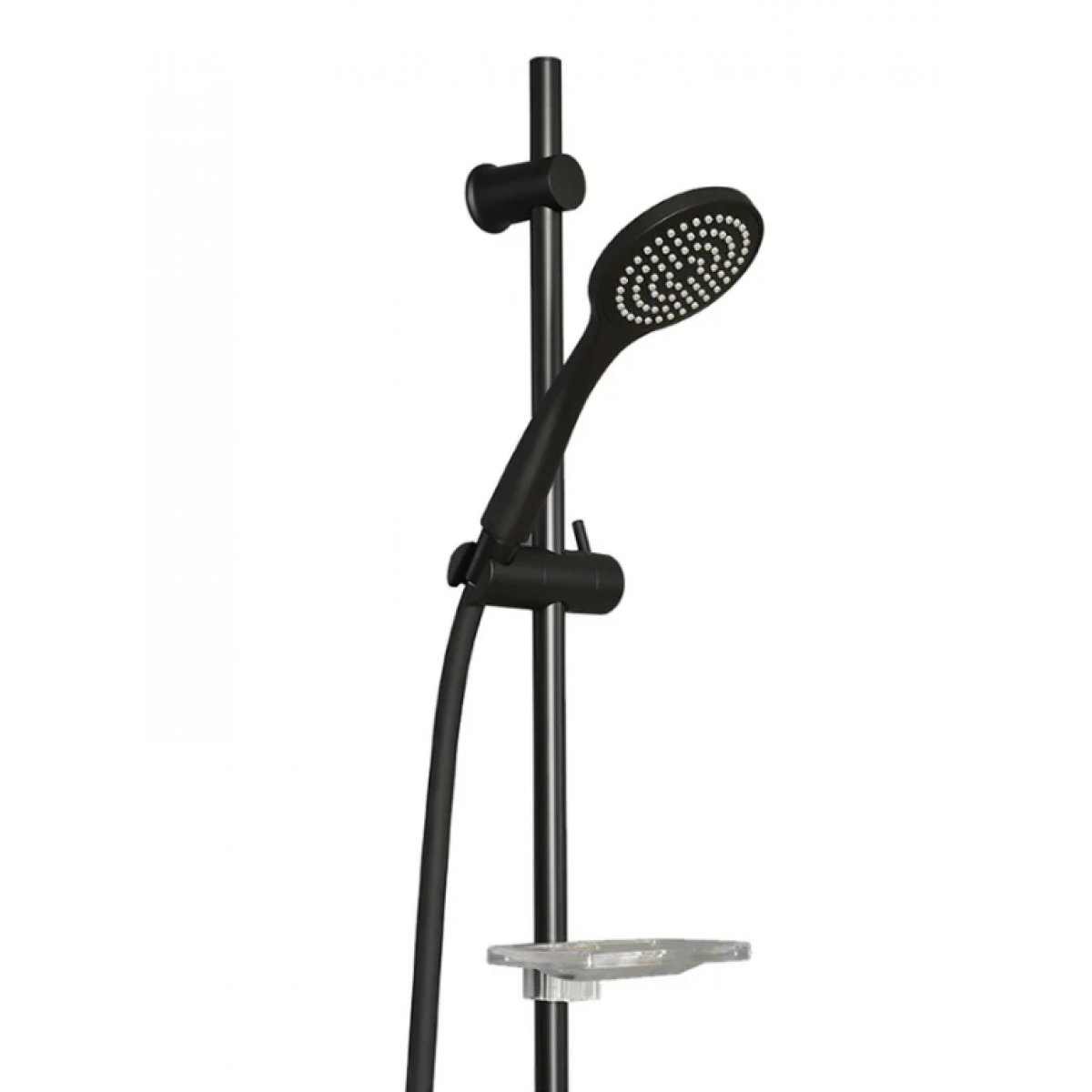 Shower Slide Round - Goccia Black Single Spray Handshower Set 1 Buy Shower Slide Round - Goccia Black Single Spray Handshower Set Online - Aquatica Tapware - - 1 - NZ Depot Delivery