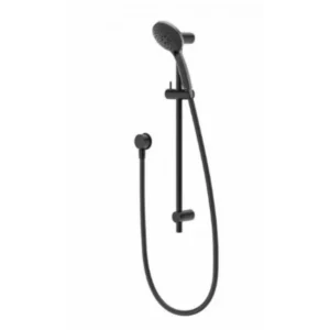 Buy Shower Slide Round - METHVEN WAIPORI SATINJET SHOWER SLIDE BLACK 150x700mm - WSSSBK Round Online - Methven Shower Slide & Mixer Range - - 1 - NZ Depot Delivery