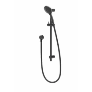 Buy Shower Slide Round - Methen Wairere 5F Rail Shower Matte Black 150x700mm - WISRBK Online - Methven Shower Slide & Mixer Range - - 1 - NZ Depot Delivery