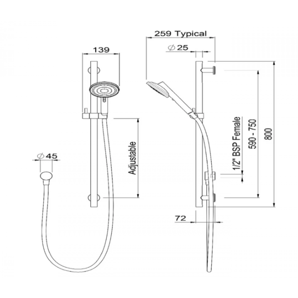 Shower Slide Round - Methven VJet Turoa Rail Shower (Brush Gun Metal Black) - TUSRGM - Methven Shower Slide & Mixer Range - 2 - NZ DEPOT Bathroom Buy Shower Slide Round - Methven VJet Turoa Rail Shower (Brush Gun Metal Black) Online - Methven Shower Slide & Mixer Range - - 2 - NZ Depot Delivery