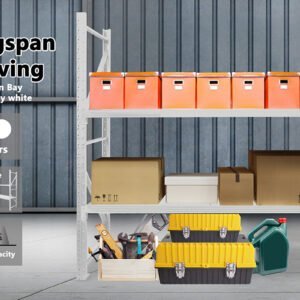 Buy 2-Layer Longspan Shelving Grey White - 1.5 M Online - Storage Solutions - 2 - NZ Depot Delivery